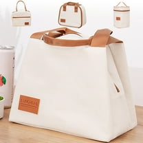 Portable Oil-proof Lunch Box Bag, Thickened Aluminum Foil, Large Capacity Thermal Insulation, for Office Workers, Students, and Picnics, Yellow, by FAJHHA