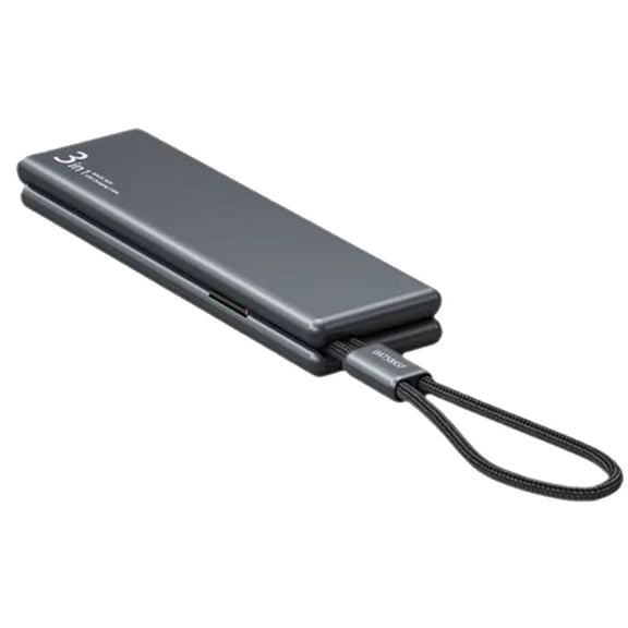 Portable One-to-Three Charger Cable Three-in-One Treasure Box Data Cable Motorcycle Electronic Accessorie,1 x Portable One-To-Three Charger Cable,Gray