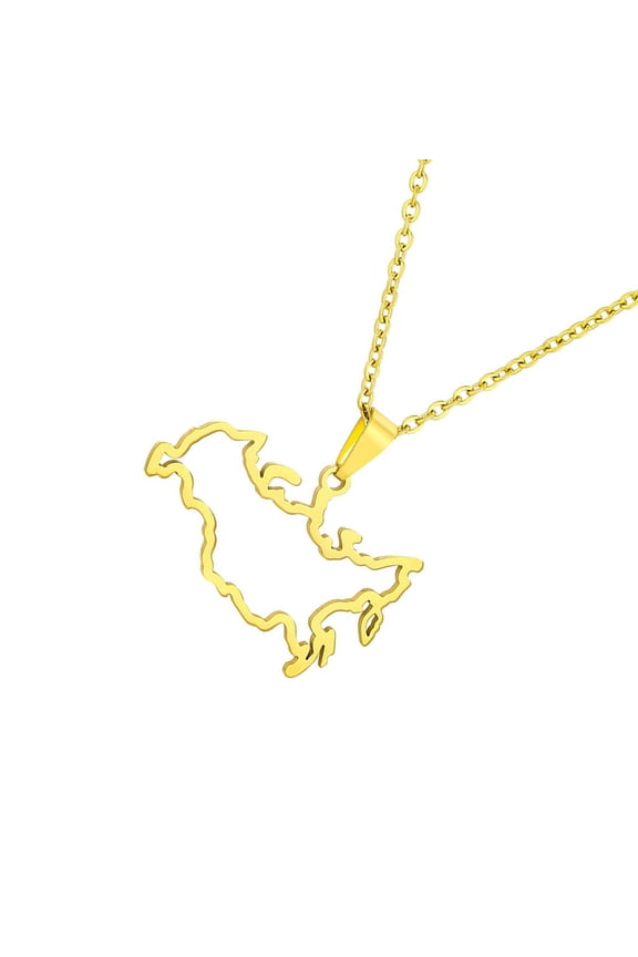 Portable Openwork Russian Charm Necklace Comfortable Wear Sturdy Stainless Steel Jewelry for Sensitive Skin Wear