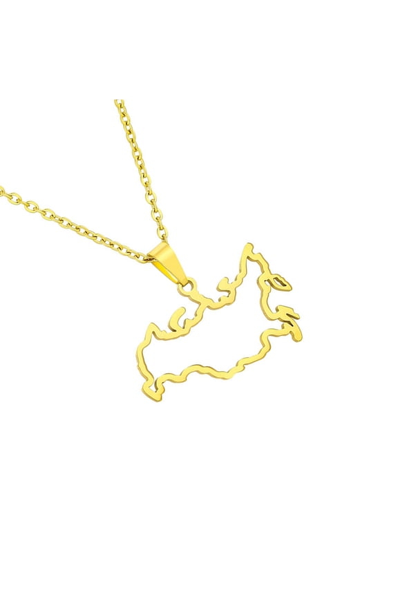 Portable Openwork Russian Charm Necklace Comfortable Wear Sturdy Stainless Steel Jewelry for Sensitive Skin Wear