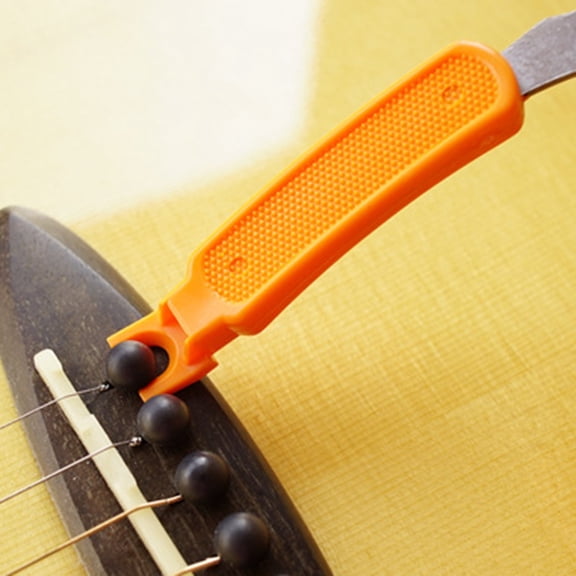 Portable Orange Guitar String Winder and Peg Puller for Bass Mandolin Banjo and Ukulele