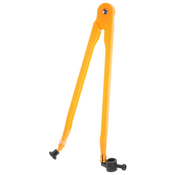 Portable Orange Plastic Compass for Math Teaching and Professional Drawing Demonstrations