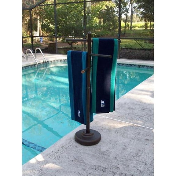 Portable Outdoor 3 Bar Towel Tree - Bronze
