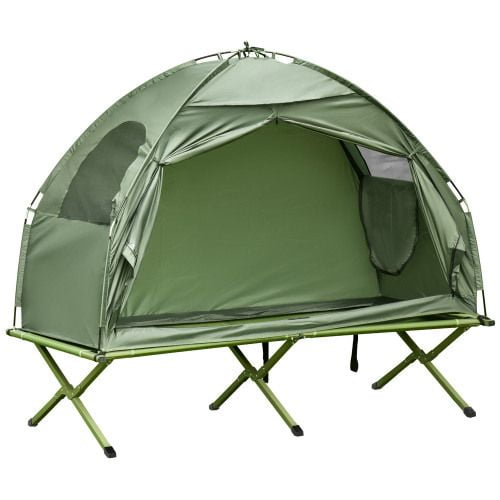 Portable Outdoor Bed: Off-Ground Camping Tent Cot Combo with Carry Bag for Easy Transport and Setup