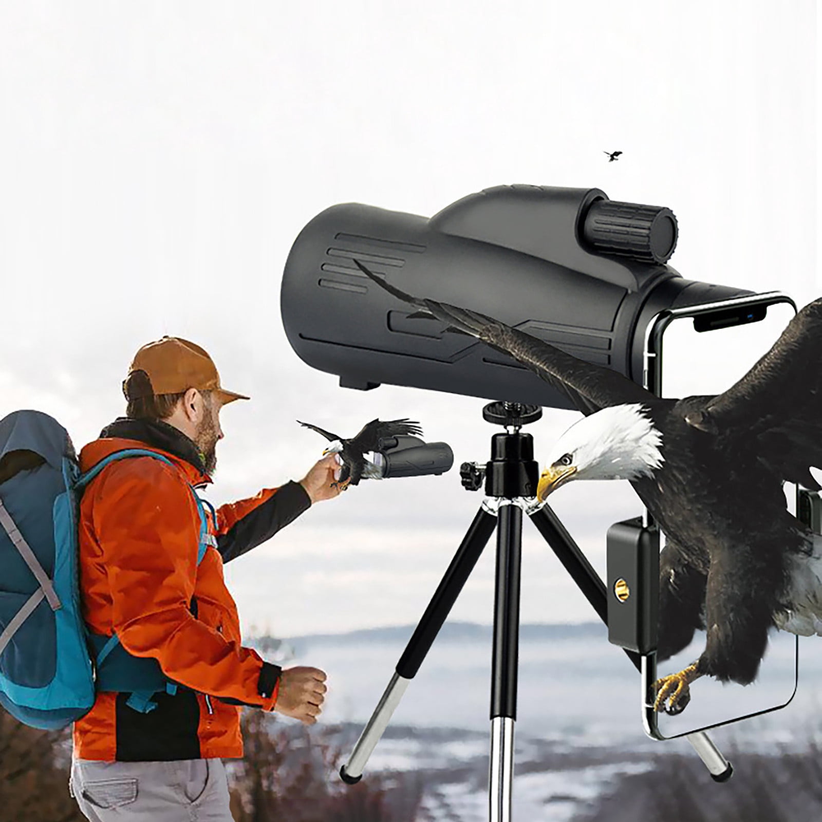 Portable Outdoor Bird Watching Glasses 12 × 55 Large Objectivelens