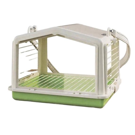 Portable Outdoor Birdcage Adjustable Shoulder Strap Opposite Direction Horizontal Wire Mesh Parrots