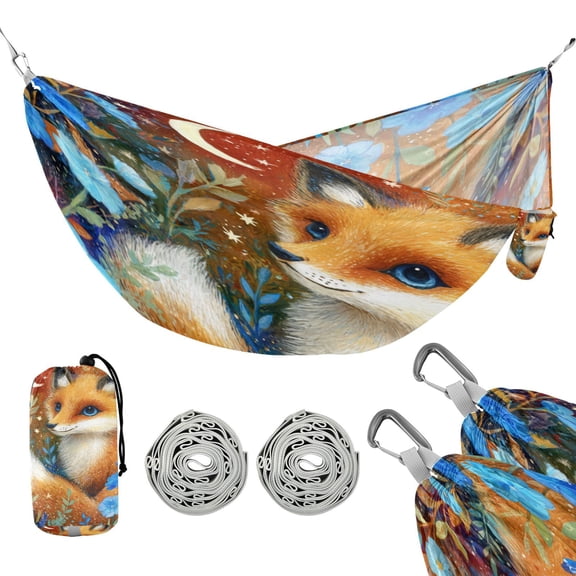 Portable Outdoor Camping Hammock Travel Hammock Ideal for Backpacking, Hiking, and Travel Lovely Little Fox