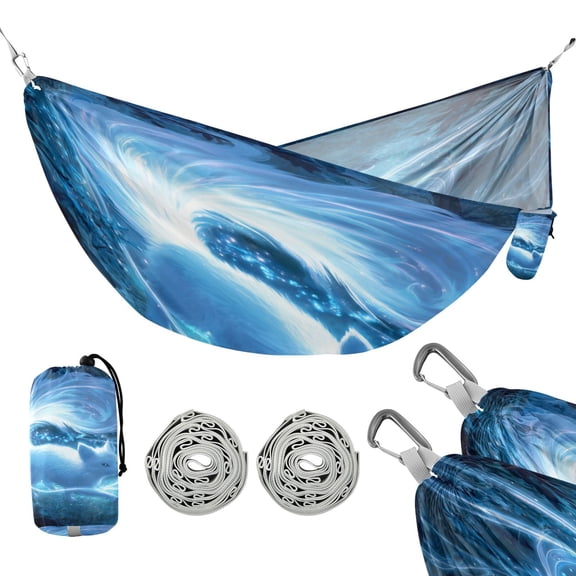 Portable Outdoor Camping Hammock Travel Hammock Ideal for Backpacking, Hiking, and Travel Magic White Fox