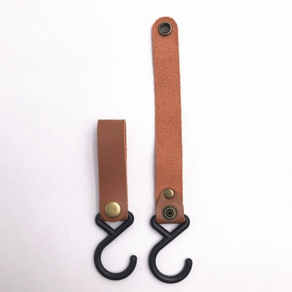 Portable Outdoor Camping Leather Hook, Multifunctional Tent Hook for Gear Storage, Backpack Hanging Point, Durable Leather Hanger for Outdoor Activities