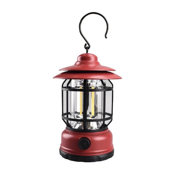 Portable Outdoor Camping Light Rechargeable LED Bright Light Metal Material Adjustable Brightness for Hiking Emergency