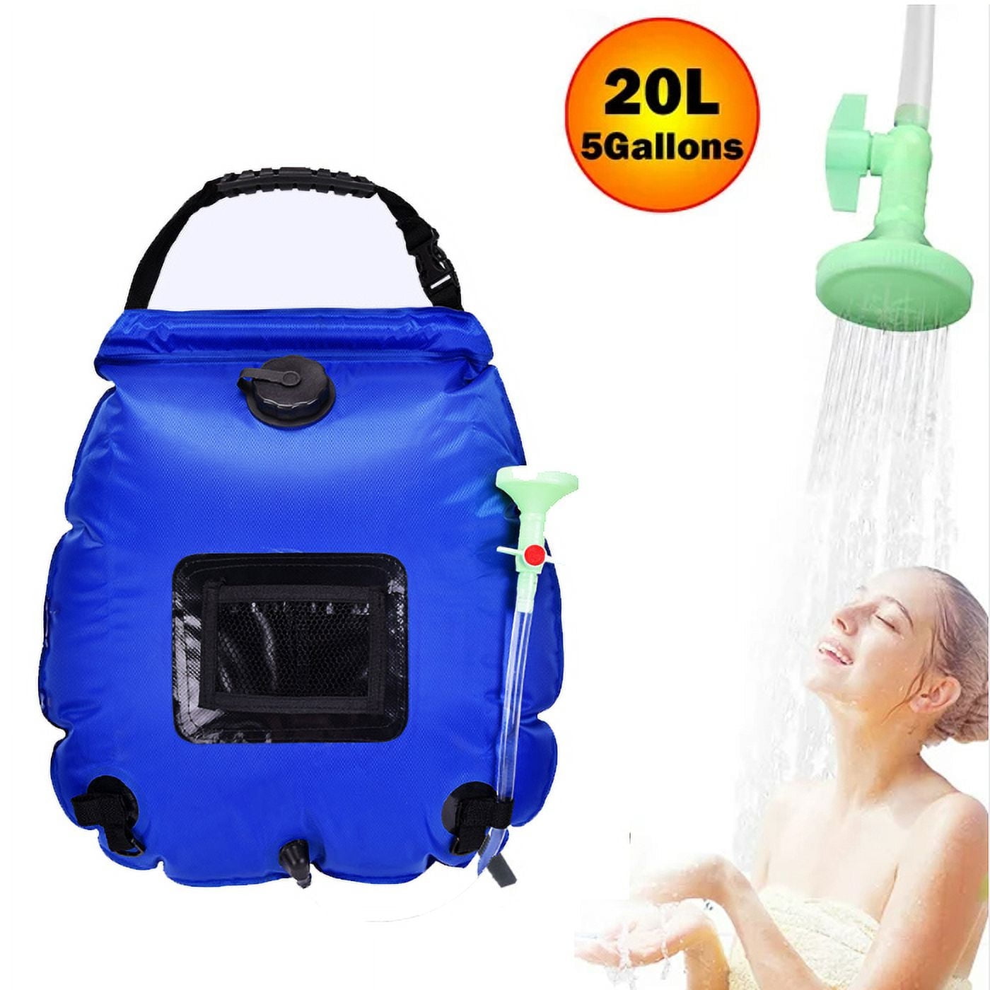 Portable Outdoor Camping Shower 5 Gallon/20 Liter Camp Solar Shower
