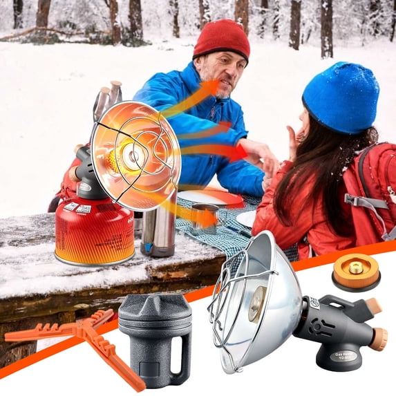 Portable Outdoor Camping Tent Heater, Small Propane Stove for Ice Fishing Winter, Compact Heating Device for Hiking, Gas Powered