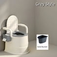thumbnail image 1 of Portable Outdoor Camping Toilet w/Lid, Ergonomic Back Support, Tissue Holder. Ideal for RV, Car Camping, Hiking. No Electricity Needed., 1 of 14