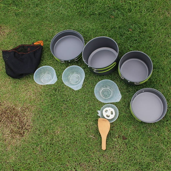 Portable Outdoor Cookware Set: Non-Stick Camping Pot & Pan for Safe Cooking!