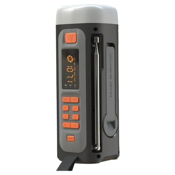 Portable Outdoor Emergency with Solar Hand Crank Charging AM FM Shortwave Band Wireless Speaker and Camping Flashlight