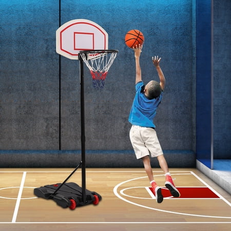 Portable Outdoor Family Basketball Hoop System for Pool Water Sports & Games 5.6 - 7ft Basketball Hoop Adjustable Height Portable Backboard System Junior Kid