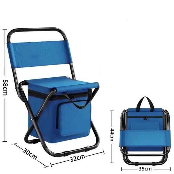 Portable Outdoor Folding Chair Camouflage Stool for Camping Fishing with Cooler