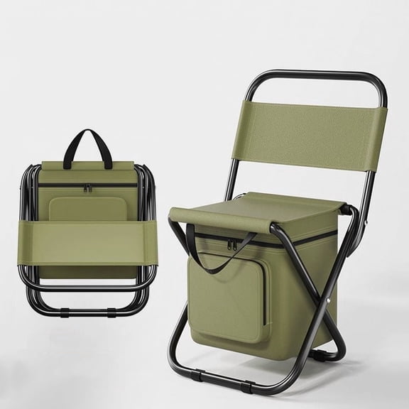 Portable Outdoor Folding Chair Camouflage Stool for Camping Fishing with Cooler
