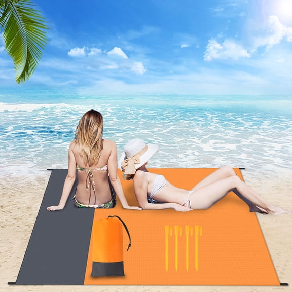 Portable Outdoor Folding Mat for Camping Beach Picnic and Hiking Adventures with Coordinated Design