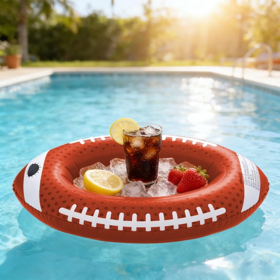 Portable Outdoor Inflatable Floating Cooler And Foods Beverage Holders And Spheres-Shaped Floating Ice Bar