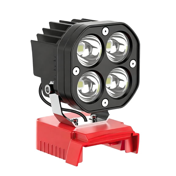 Portable Outdoor LED Work Light 40W Suitable For M18 Emergency Light Lithium Battery Low Voltage Protection Adjustable 120° Flashlight Gift for Car Repairing, Workshop, Outdoor, Emergency