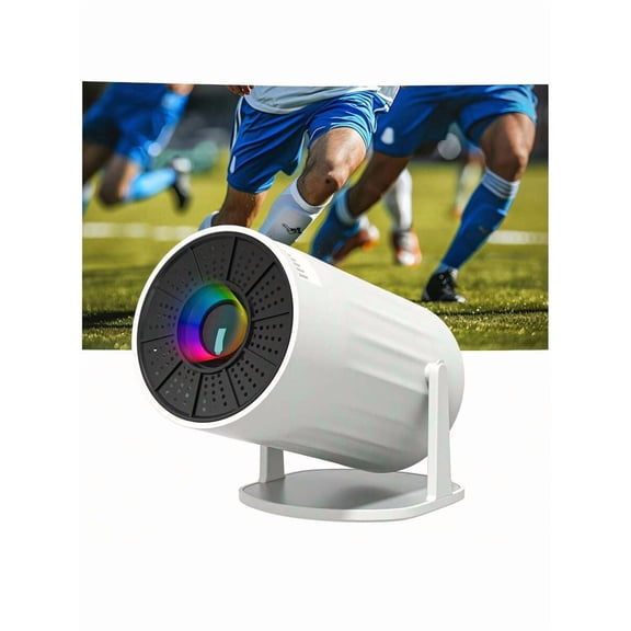Portable Outdoor Mini Projector with Wi-Fi & Bluetooth, 360° Rotation, Auto Keystone for Smartphone, TV Stick, Laptop, iPhone Compatible