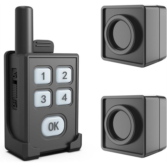 Portable Outdoor Perimeter Alarm System- 1/4 Mile Waterproof Wireless Motion Sensor&Detector- Personal Security