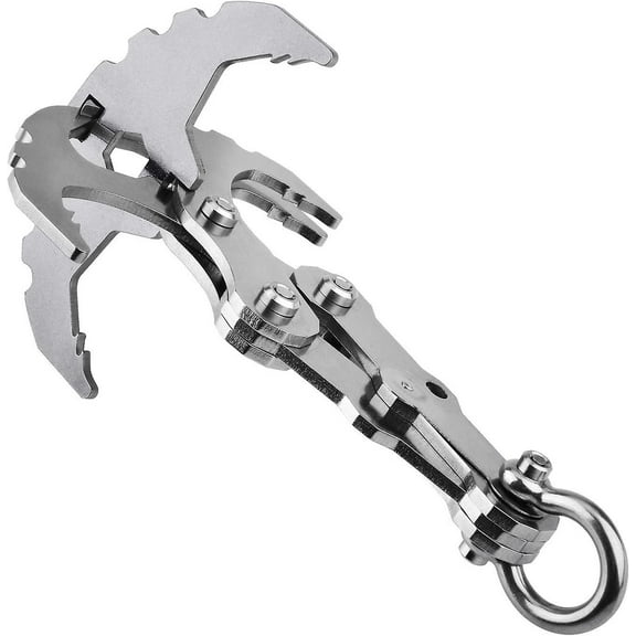 Portable Outdoor Rescue Tool, Gravity Hook Climbing Claw, Heavy Duty Stainless Steel Multifunctional Device For Survival And Training