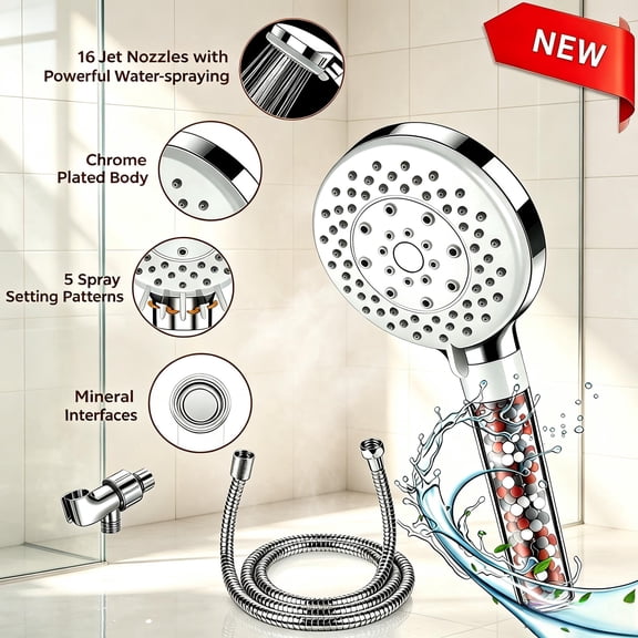Rechargeable Portable Outdoor Shower Pump with Adjustable Filtered Handheld Shower Head, Easy Install Camping Shower System for Travel, Bathroom, Spa & Daily Home Use