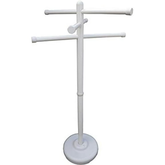 Portable, Outdoor Spa and Pool Towel - Bone. Made in The USA 3 Bar Towel Stand for Indoor and Outdoor Use. 50 Tall Towel Tree by$$Home Decor, Kitchen, & Other