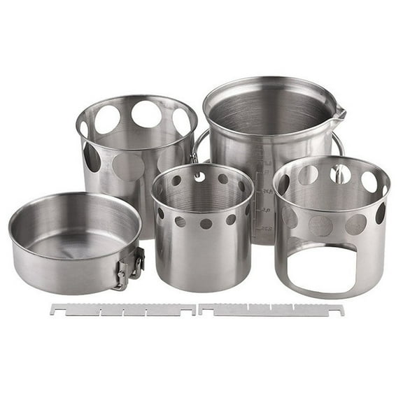 Portable Outdoor Stainless Steel Firewood Stove & Cooking Set for Camping