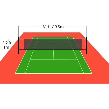 Portable Outdoor Volleyball Net 32x3 Feet for Backyard & Pool Games