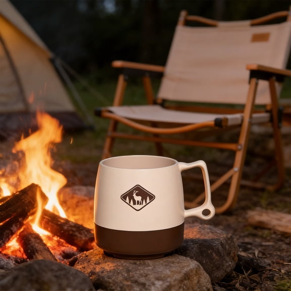 Portable Outdoor Water Cup - Eco-Friendly Camp Coffee and Tea Mug with Hanging Handle for Hiking and Picnics - Compact Design for Solo Adventures and Easy Storage