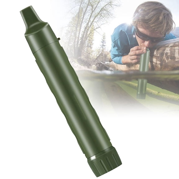 Portable Outdoor Water Filter Straw, Lightweight Emergency Water Purification Tool for Hiking Camping Mountaineering Survival Preparedness