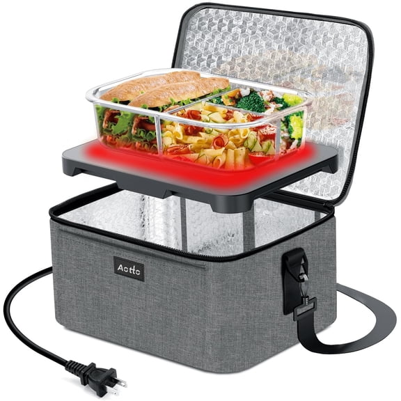 Portable Oven | 110V Portable Food Warmer | Mini Portable Microwave Electric Heated Lunch Box for Cooking & Reheating Food in Office, Dorm, Hotel, Potlucks, Travel, Home |