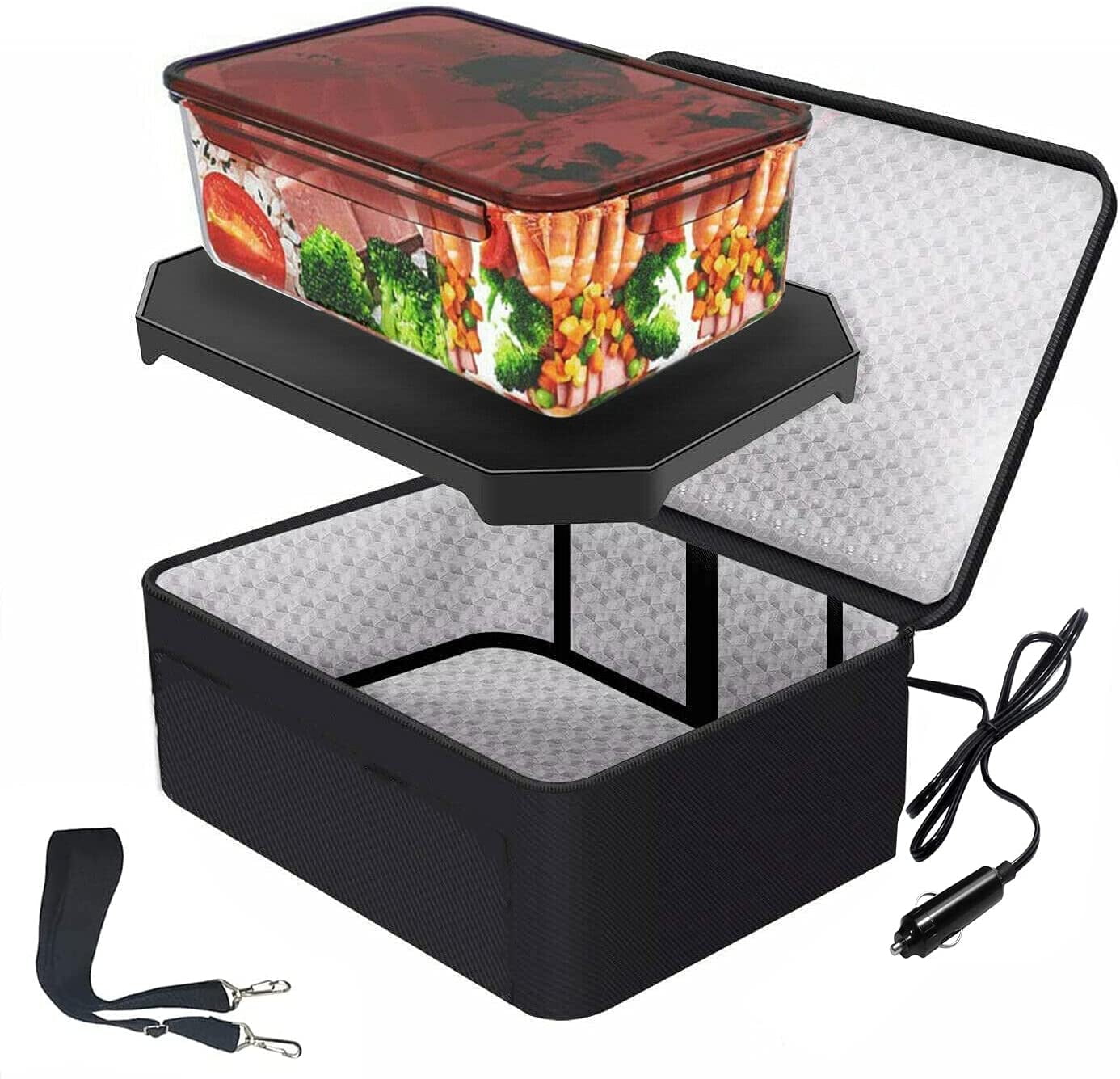 Portable Oven 12V Car Food Warmer Large Electric Lunch Box Personal