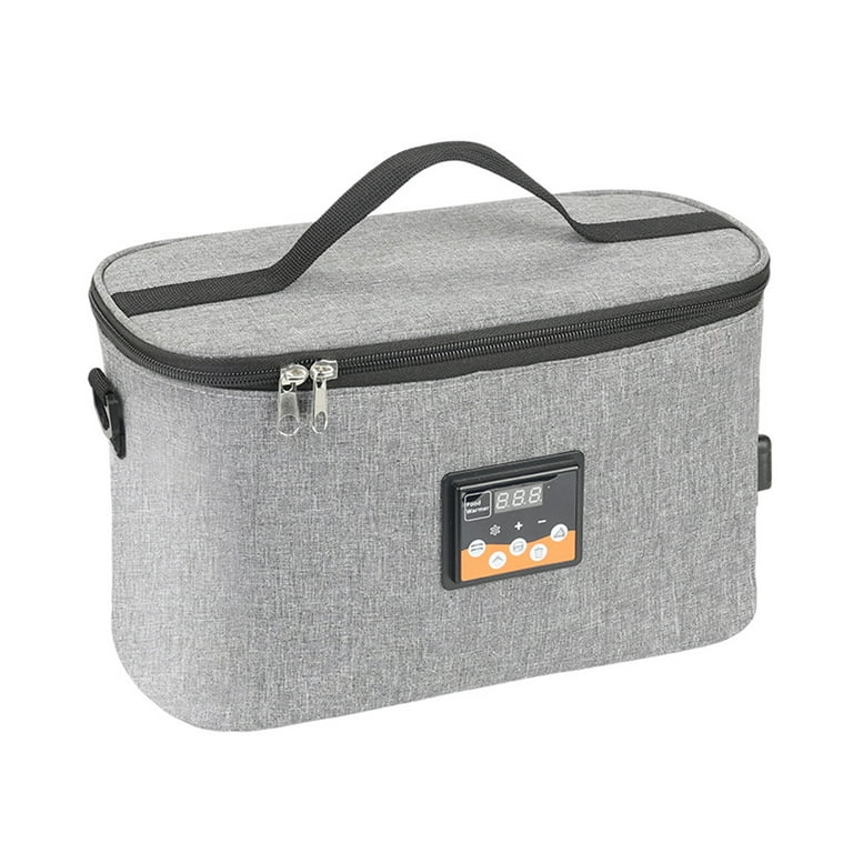 V TOWER Portable Food Warmer Box - USB Powered, Gray, Unisex, Meal Holder,  Office, Camping, Travel
