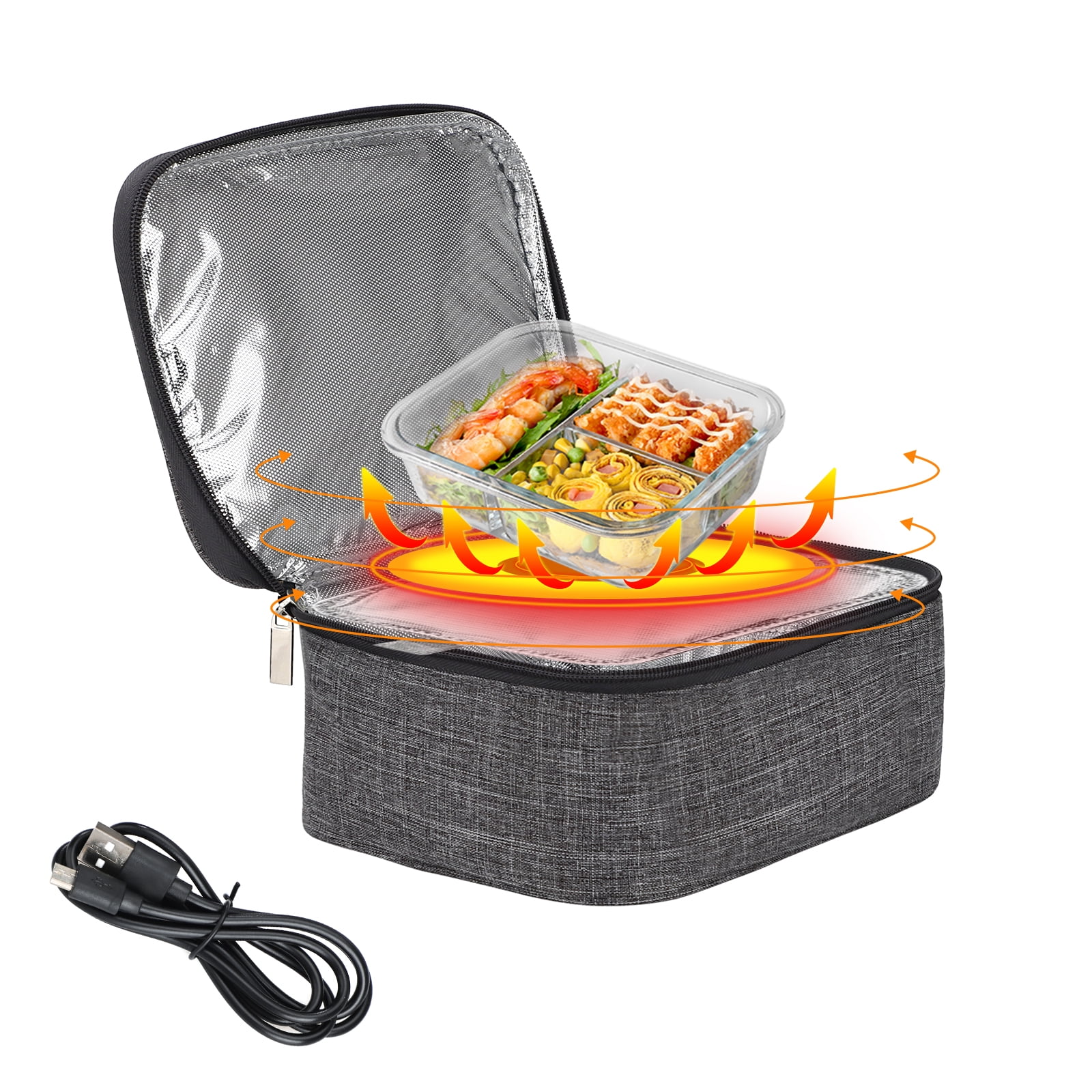 Portable Mini Car Microwave 12V Electric Oven Fast Heating Picnic Box for  Travel