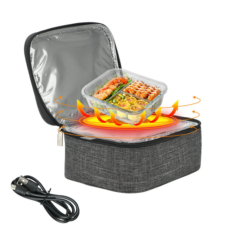 [90W Faster] Portable Oven, 110V 90W Portable Food Warmer Personal Portable  Oven Mini Electric Heated Lunch Box for Reheating & Raw Food Cooking in