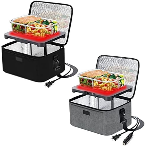 Portable Oven, Portable Food Warmer Lunch Box, 110V Portable Microwave and 3-in-1 Car Food Warmer for Car, Truck, Travel, Work and Home, Bundle$$Home Decor, Kitchen, & Other
