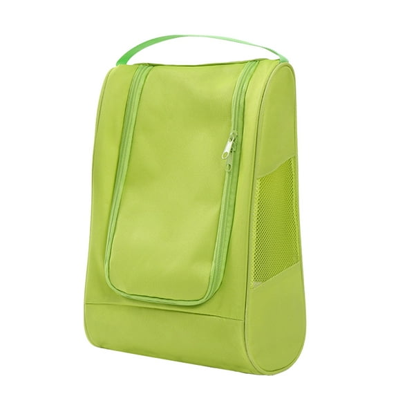 Portable Oxford Golf Shoes Bag, Waterproof Travel Shoes Storage Organizer with Zipper Closure, for Outdoor, Sports, Golf, Travel (Green)