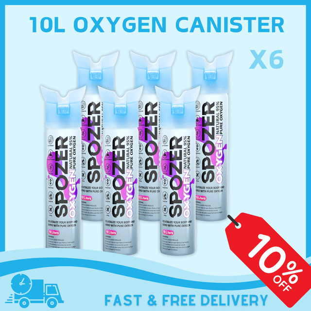 Pure O2 Tank Portable Oxygen Can - 95% Pure O2, 10L Oxygen Cylinder for Altitude ...