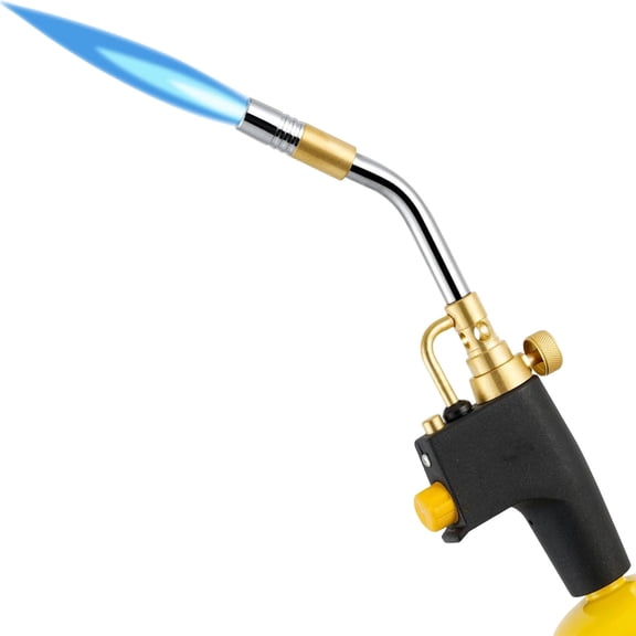 Portable Oxygen-Free Welding Torch - Adjustable High Temp Flame for Kitchen Caramelizing, Refrigeration Metal Soldering, Safe Lightweight for Outdoor Repair Maintenance Black