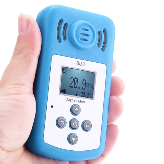 Portable Oxygen Meter O2 Concentration Detector with Sound Light Vibration Alarm Multi Gas Analyzer (4.7 x 2.5 x 1.0 inches / 12 x 6.5 x 2.5 cm)