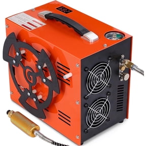Portable PCP Air Compressor, 4500 PSI 350W Air Pump with Auto Stop, AC/DC Power, Oil-Free for PCP Air Rifles, Paintball Tanks & HPA Cylinders