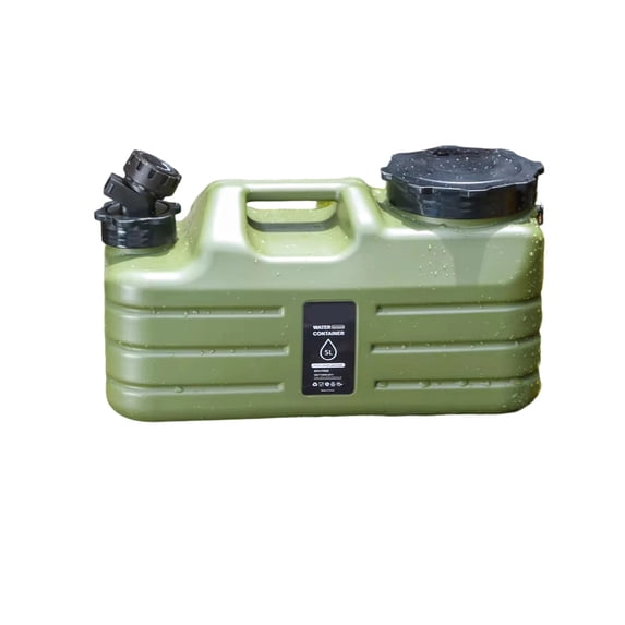 Portable PE Water Storage Tank with Faucet – 5-Gallon Square Collapsible Camping & Car RV Emergency Drinking Water Container