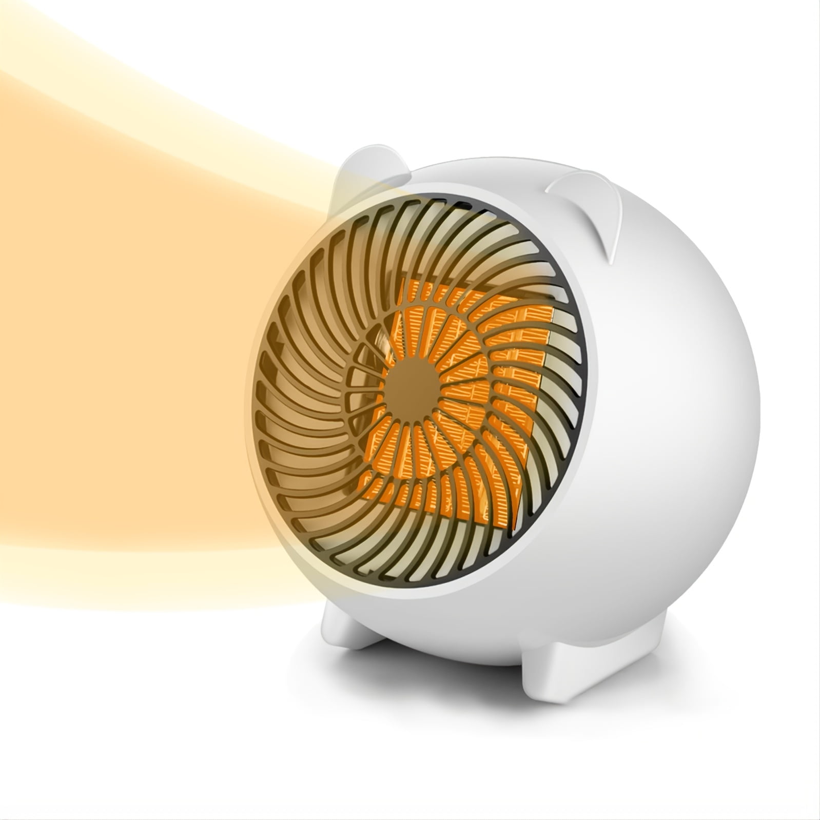 Portable PTC Ceramic Space Heater with Thermostat 500W Mini Electric