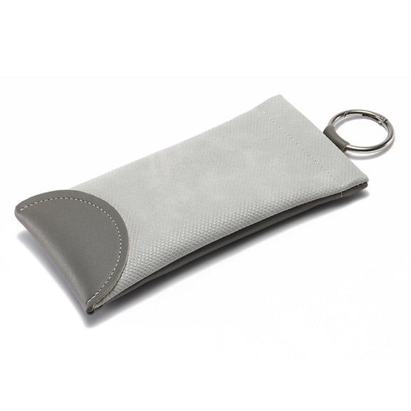 Portable PU Leather Eyeglass Case with Metal Hanging Ring Personalized Snake-Patterned Automatic Closure Sunglasses Pouch Stylish Glasses Case Eyewear Bag