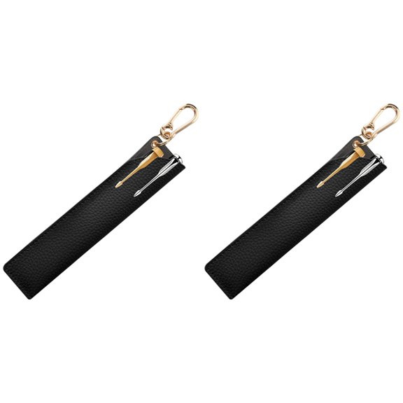 Portable PU Leather Pen Sleeve, Single Pen Pouch, Slim Pen Holder Case, Clip-on Pen Storage Bag, Lightweight Pen Protector, Keychain Pen Sleeve for Daily Carry and Office Pen Storage