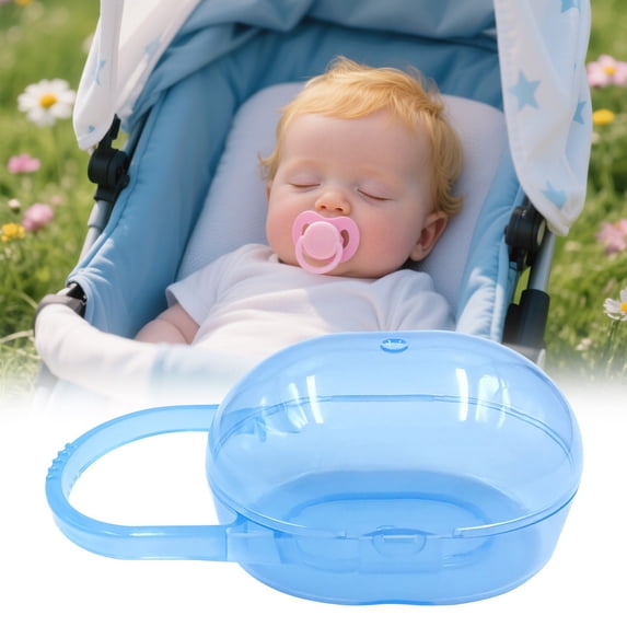 Portable Pacifier Case with Clip On the Go Pacifier Holder and Storage Organizer for Diaper Bag BPA Free Travel Pacifier Box Keeps Clean and Dry